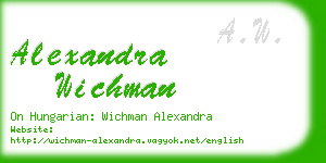 alexandra wichman business card